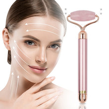 Load image into Gallery viewer, Electric Face Roller Facial Massager Jade Roller Nature Rose Quartz Face Lifting  Facial Roller Face Slimmer Massager Skincare