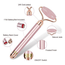 Load image into Gallery viewer, Dropshipping Jade Roller Face Massager Rose Quartz Face Roller Massage Gua Sha Facial Roller Face Slimmer Massager Lift Skincare